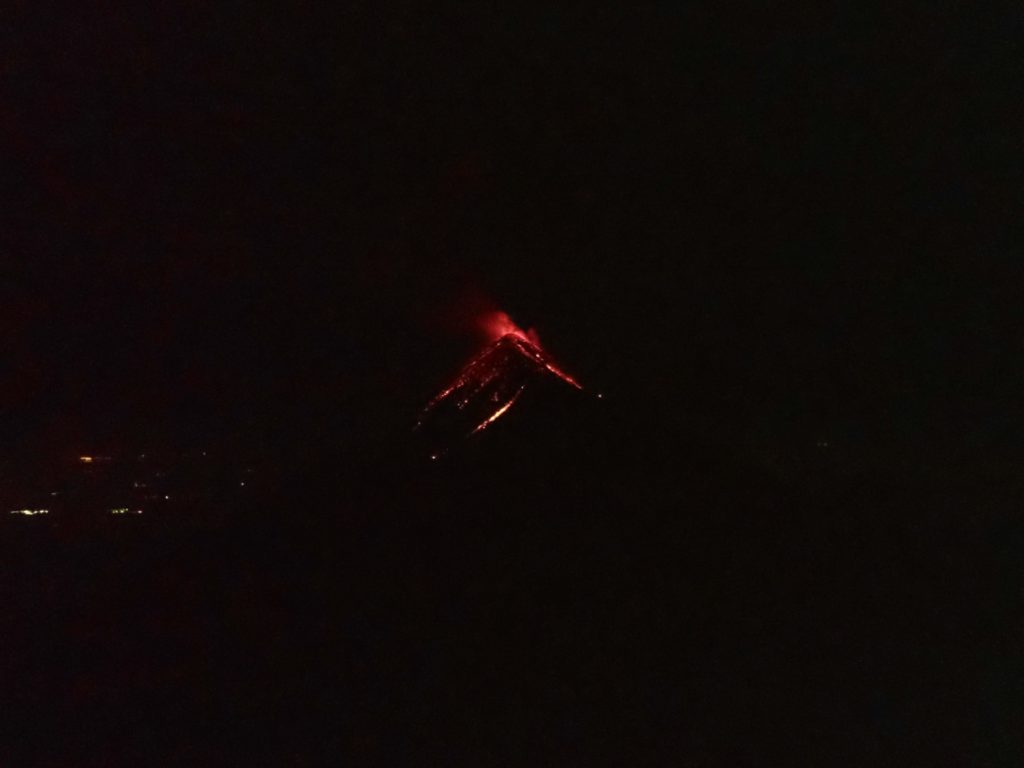 Fuego at night from Acatenango