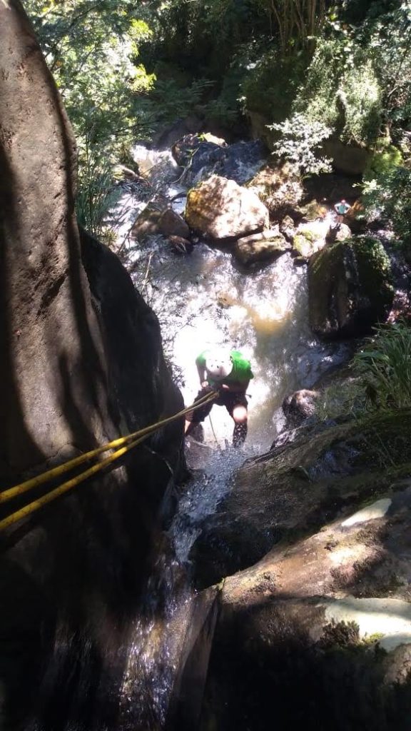 rappeling waterfall