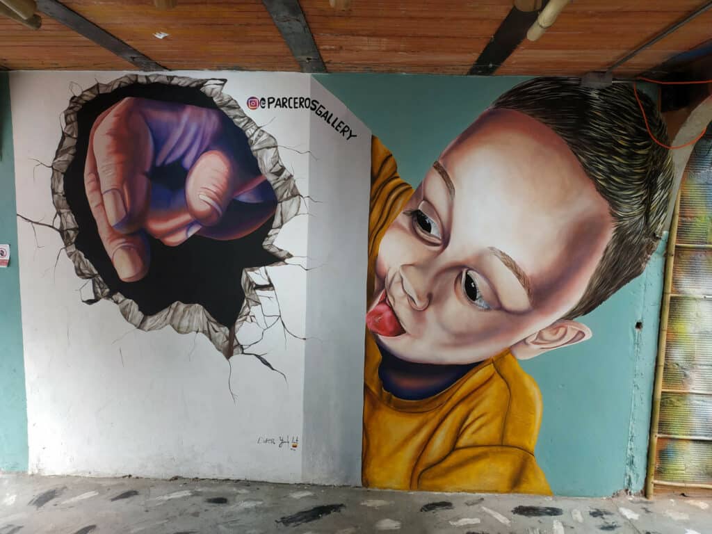 Street art comuna 13 - enfant